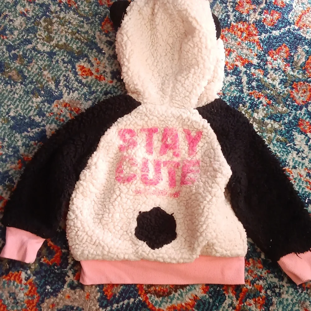 Harajuku Mini panda zip-up sherpa hoodie
